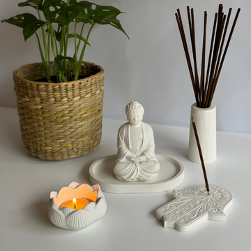 Meditation Buddha Statue Set